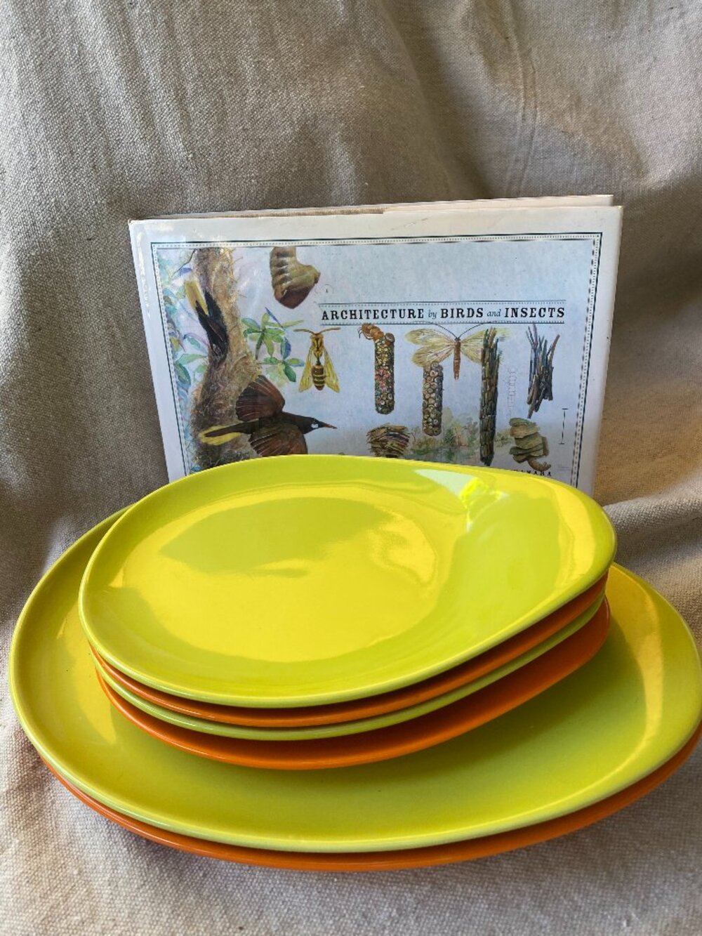 Crate & Barrel Ceramic Oval Egg-Shaped Appetizer Snack Plates - Set of 6